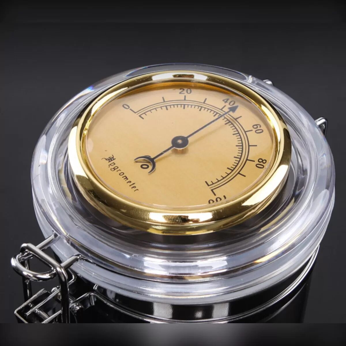 INF Großer Tabak Humidor aus Edelstahl mit Hygrometer – Optimale Feuchtigkeit bewahren