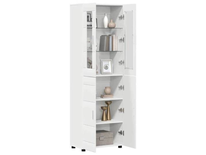 [76370]Haut Armoire Armoire penderie Pour chambre Buffet haut， Blanc 60x35x182 cm Bois d'ingénierie Poids:48.54 Kg