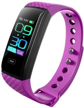Inspired Deals CK17S Smart Fitness Tracker With IPS Display, IP67 Waterproof, Heart Rate & Sleep Monitoring purple