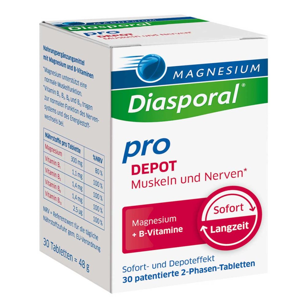Protina Pharmazeutische GmbH Magnesium-Diasporal® Pro DEPOT Patentierte 2-Phasen-Tabletten 18160129