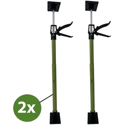 Baumarktplus 2x Montagestütze kurz 57 - 117 cm Klicksystem Türspanner Teleskopstütze Einhandstütze Zargenspanner