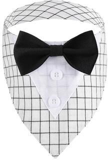 Inspire Essentials Sucado Wedding Tuxedo Dog Bandana Adjustable Pet Scarf For Parties And Events 5 l