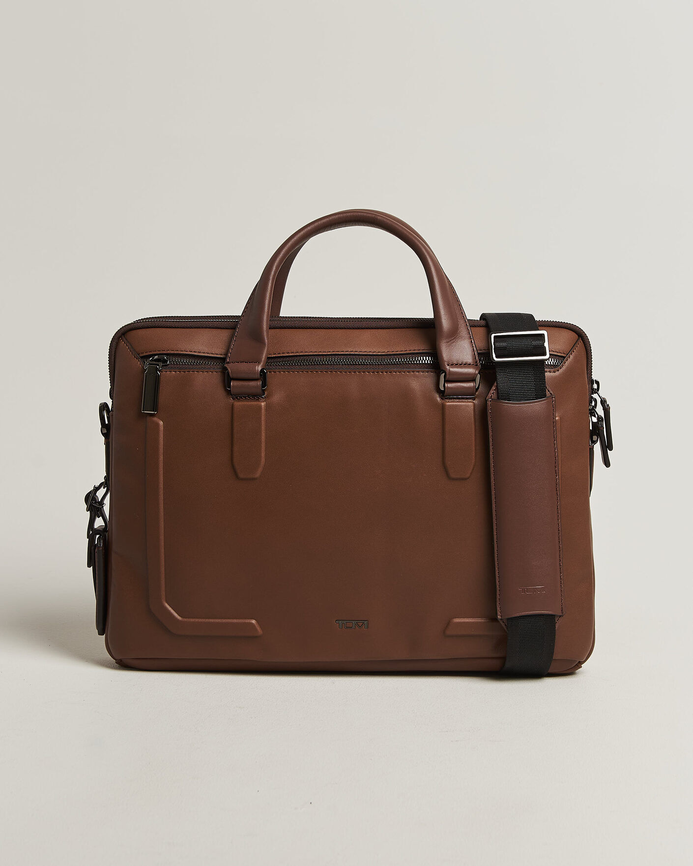TUMI Harrison Sycamore Slim Leather Brief Cognac Bombe men One size Brun