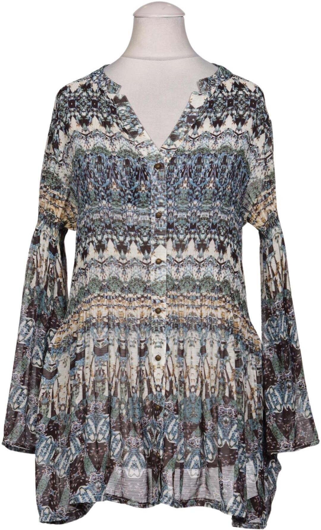 Kriss Trading Sweden Damen Bluse, Mehrfarbig, Gr. M, Synthetik - Second Hand