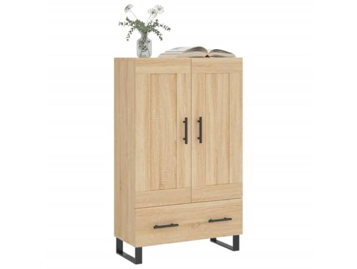 KTHLBRH Sideboard Eiche Sonoma 69,5 x 31 x 115 cm Holz mehrschichtig Großer Stauraum, Ausstellungsfläche, robust und stabil, inklusive Wandbefestigung