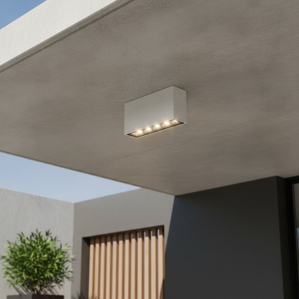 Lyora Plafondlamp Jax rechthoek wit