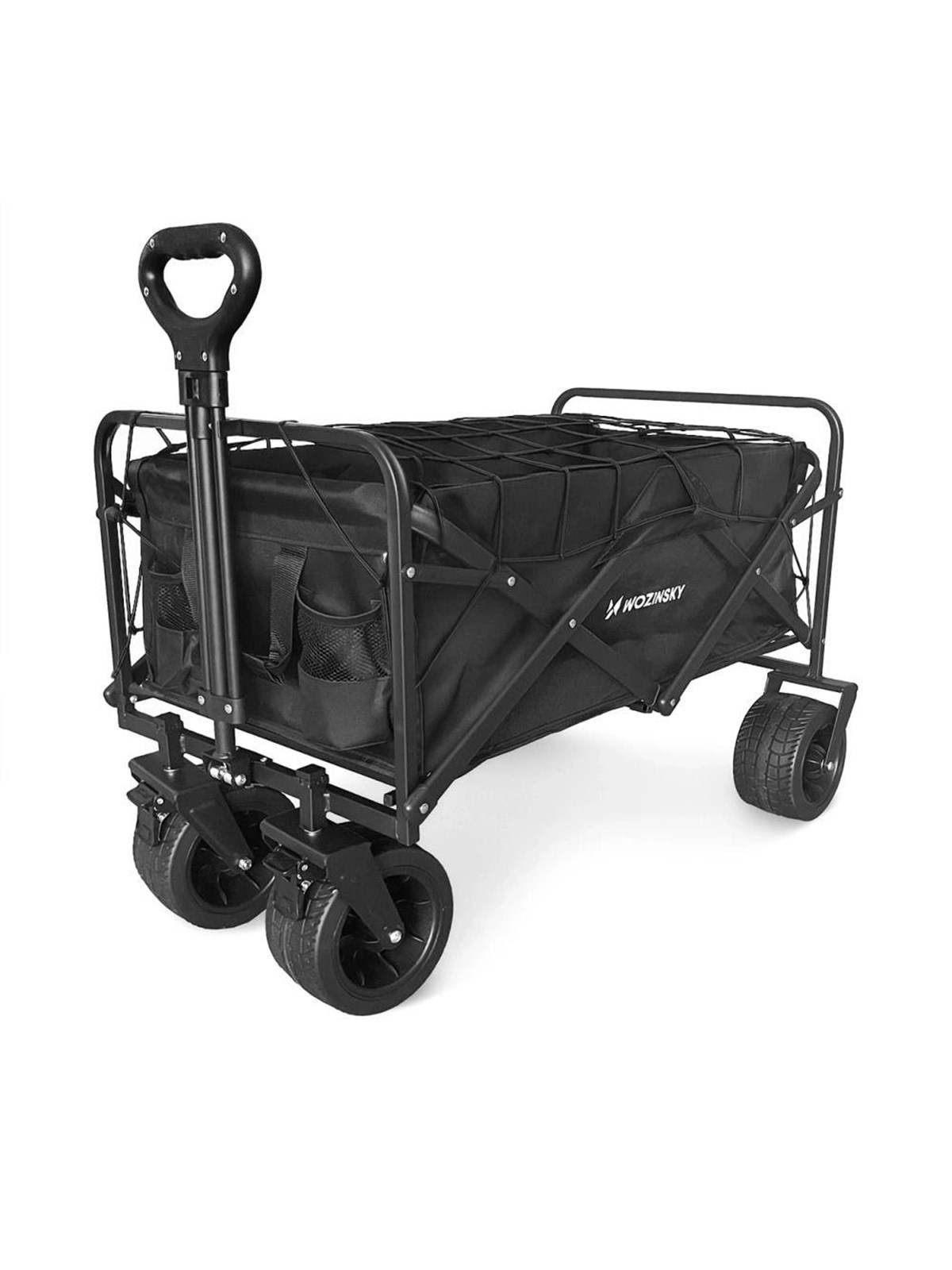 Wozinsky WZP-100 trolley | beach | tourist | garden | durable wide wheels with safety net up to 100 kg - black