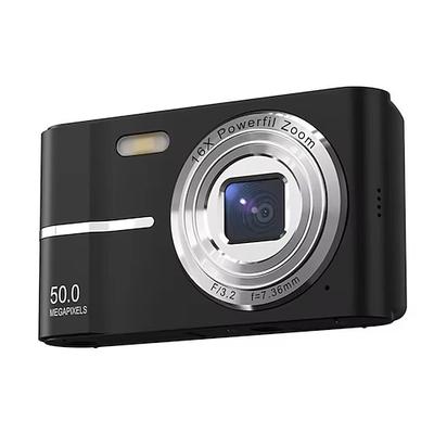 4K Digitalkamera 50MP 16X Digitalzoom Kamera 2,4 Zoll IPS Bildschirm Gesichtserkennung Blitzkamera Bewegungsmelder Timer Kamera Valentinstag Geschenk