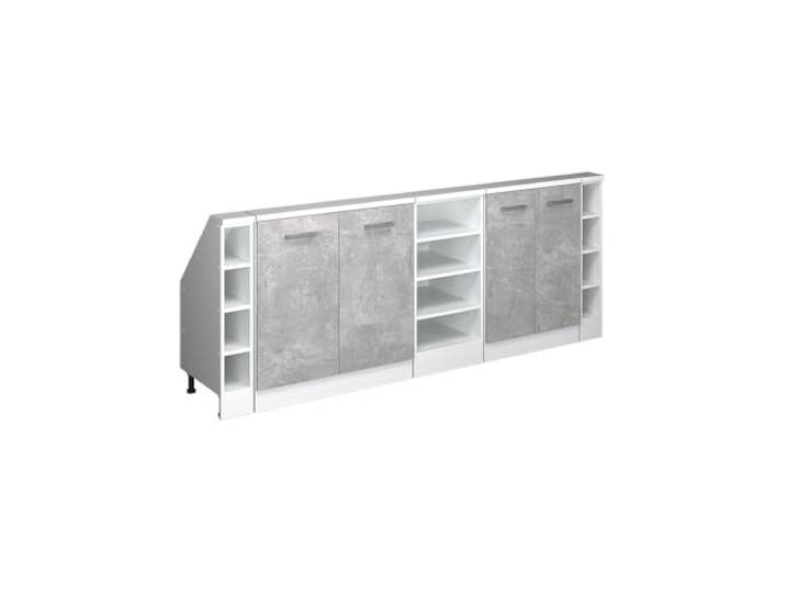 Vicco Küchenschrank für Dachschrägen R-Line, Beton, 210 cm