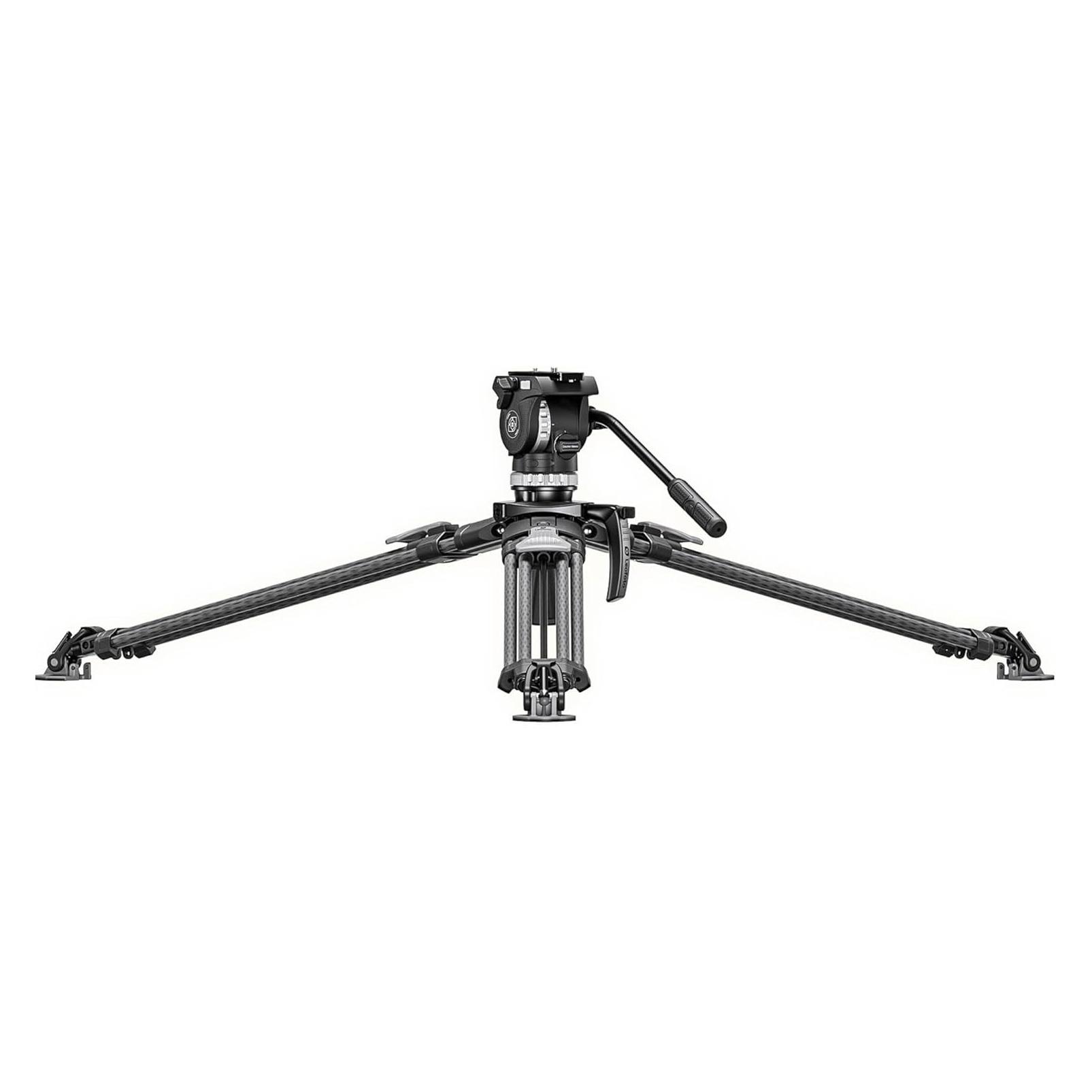 Leofoto Videostativ LVF-163C mit FH-10 Fluidkopf (Carbon, Metall) (LVF-163C+FH-10)
