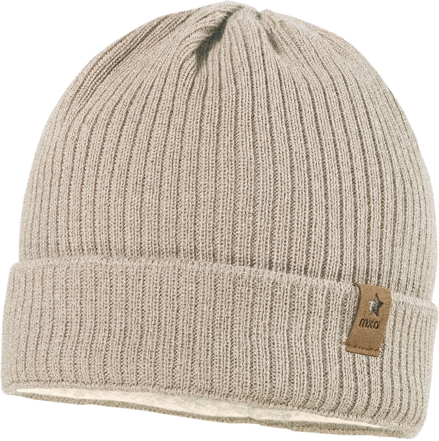 Strickmütze MAXIMO, Baby, Gr. 45, beige (beigemeliert), Strick, Baumwollmischung, Mützen Strickmütze, für Herbst-, Winter-, Outdoor- und Casualmode, aus Strickmaterial beigemeliert 45