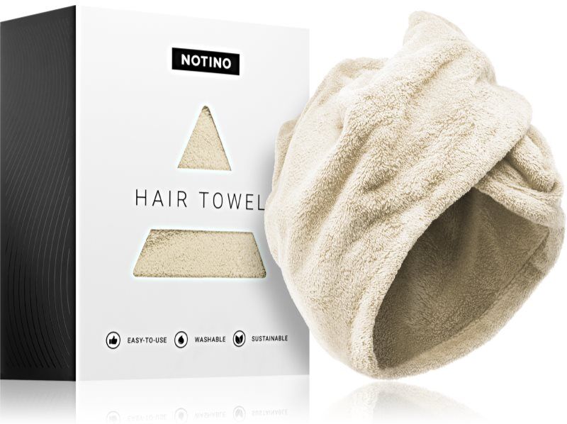 Notino Spa Collection Hair Towel serviette de toilette pour cheveux Beige 1 pcs