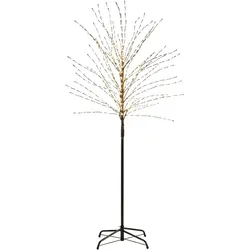 LED Deko Baum Weihnachtsdekoration Außenbereich schwarz Timer IP44 H 120 cm