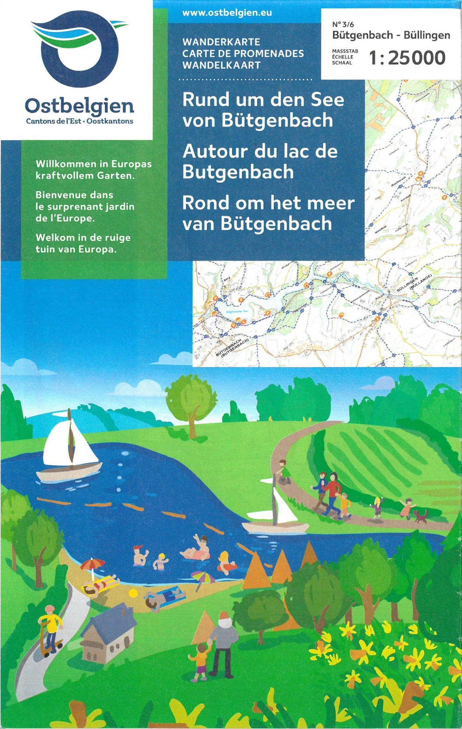IGN Belgique Carte topographique - Bütgenbach (Belgique)   NGI