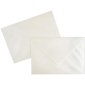 Ideen-mit-Herz Briefumschläge weiß-perlmutt, C6, ohne Fenster, nassklebend, 120g/m², 100 Stück