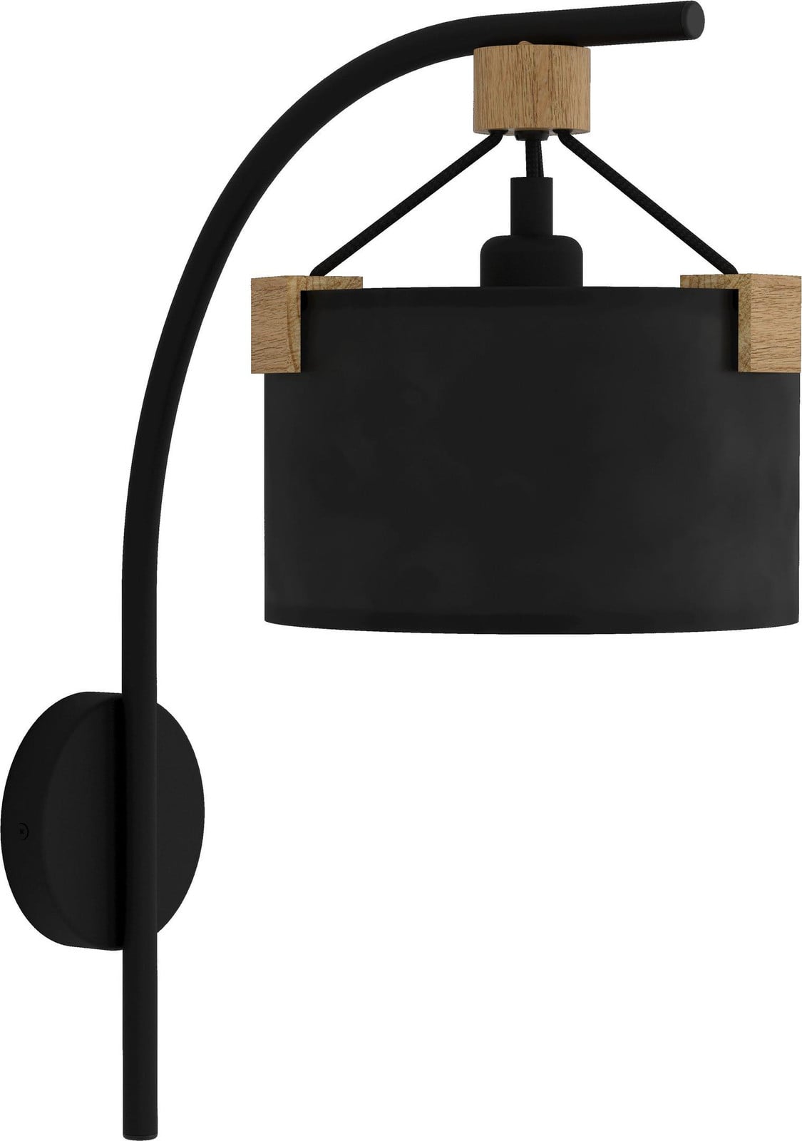 Eglo Potosi Moderne Wandlamp - Zwart en Hout