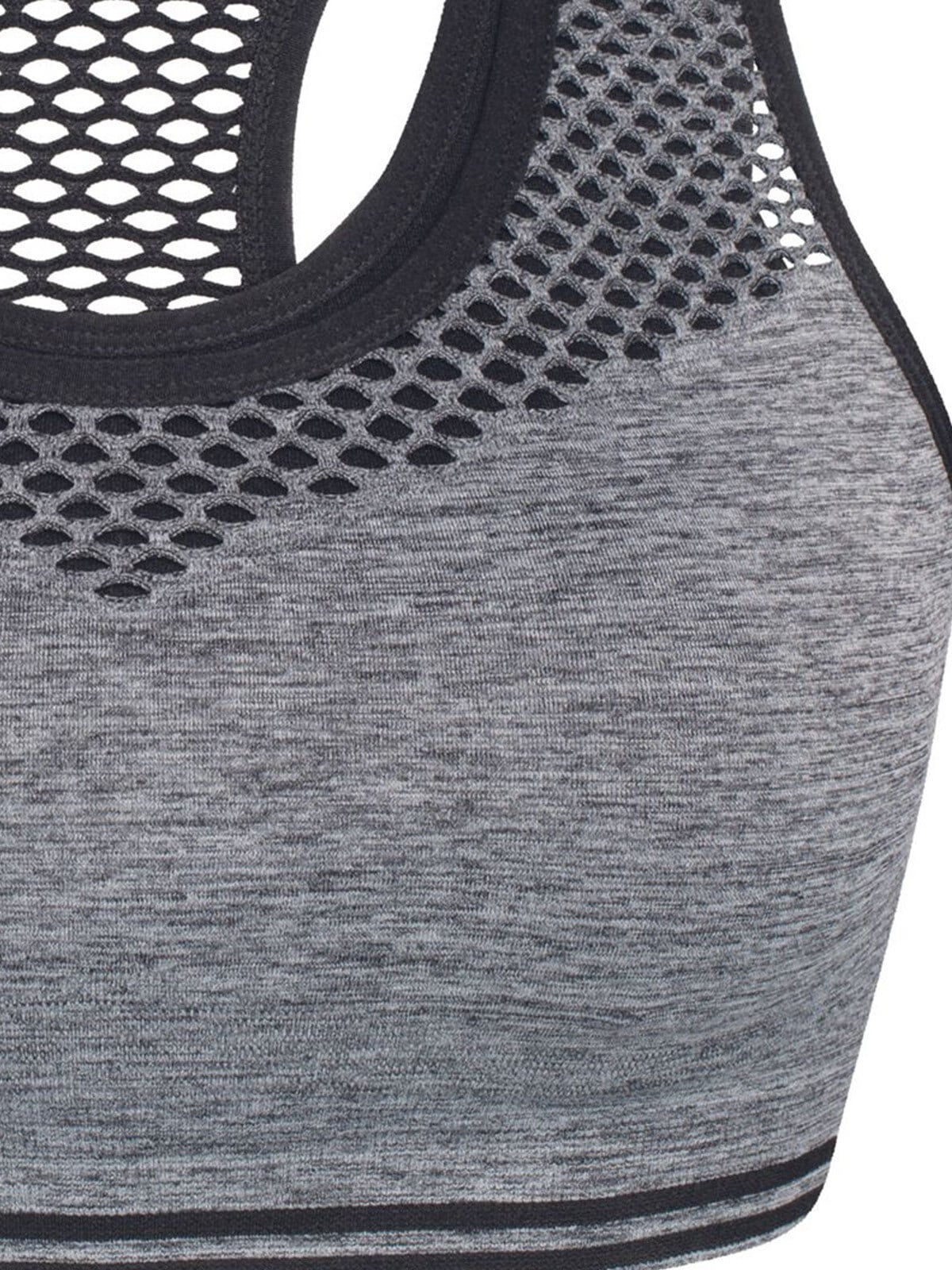 Sport-BH SASSA "Sport-BH SPORTS BRAS GLOBAL RECYCLING", Damen, Gr. M, N-Gr, grau (dunkelgrau), Stoff, Obermaterial: 60% Polyamid Polyam.recyc. 18% Polyester PES. 14% Polyamid PA. 8% Elasthan EL., BHs Sport-BH