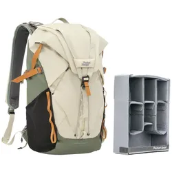 VSGO Pocket Ranger 35 L Off White Grün - Vielseitiger Fotorucksack