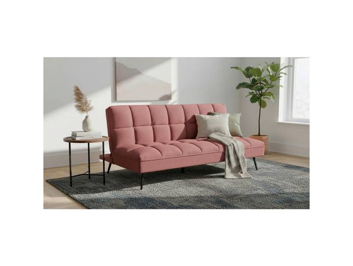 Mid.you Schlafsofa Pur, Dunkelrot, Metall, 3-Sitzer, 178x84x98 cm, Liegefunktion, Wohnzimmer, Sofas & Couches, Schlafsofas, Klappsofas