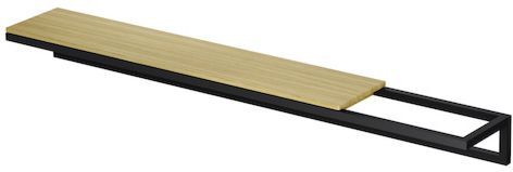 Bette BetteLux Shape Echtholzeinlage Q040-813 20 x 12 x 1,9 cm, Holz Eiche Mocca, für Handtuchhalter