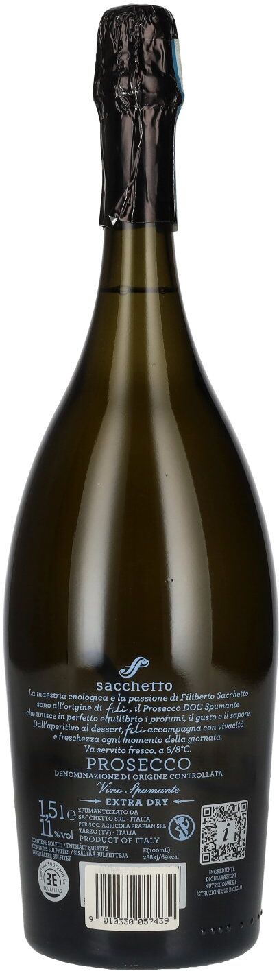 Sacchetto Fili Prosecco Extra Dry DOC 11% Vol. 1,5l