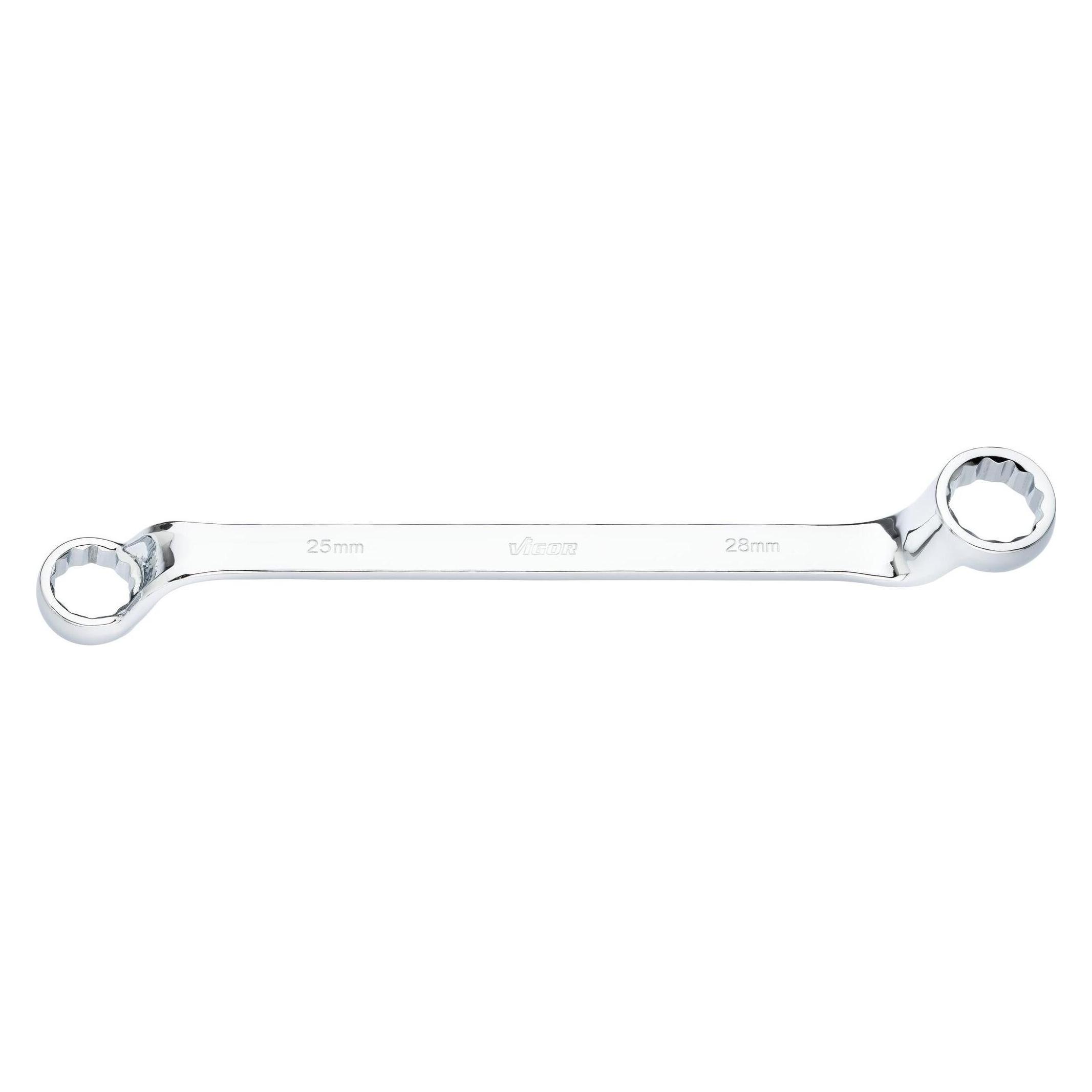 Vigor Doppel-Ringschlüssel V7750-25X28 Aussen Doppelsechskant Profil SW 25 x 28 mm (25 mm, 28 mm) (V7750-25X28)