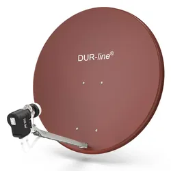 DUR-line Select 85/90 Rot - Sat-Komplettanlage mit Twin LNB