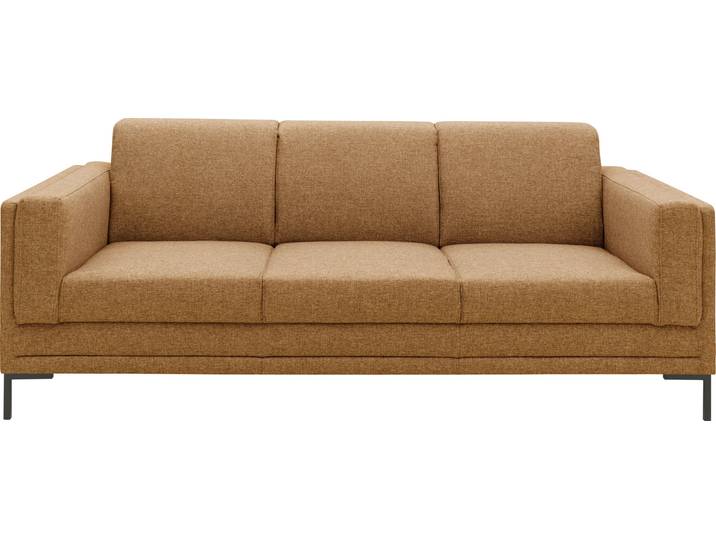 3-Sitzer Sofa, Polyester, Messing, 210×90 cm, Klare Linien, Modern, JOOP!