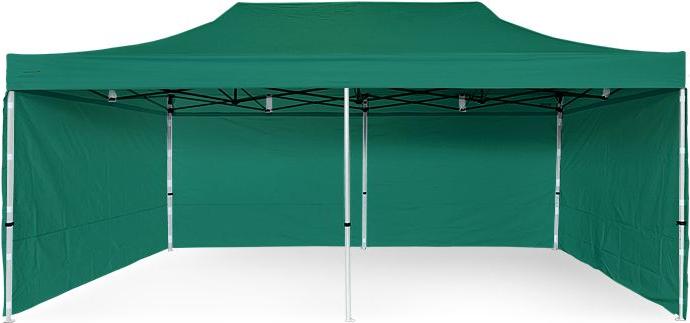 Faltpavillon 3x6m Stahl Standard - 4Stück volle Seitenwände - Blau