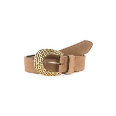 Ledergürtel BA98-COLOGNE "BA98-Cologne Gürtel", Damen, Gr. 75, beige (caramello), Obermaterial: 100% Lammleder LEL., uni, Gürtel Ledergürtel, Velour-Leder