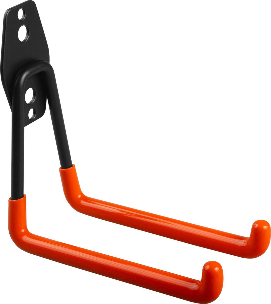 Maclean MC-443 Ophanghaken Zwart/Oranje - Stalen Wandbeugel voor Gereedschap en Fiets - Max. 50kg