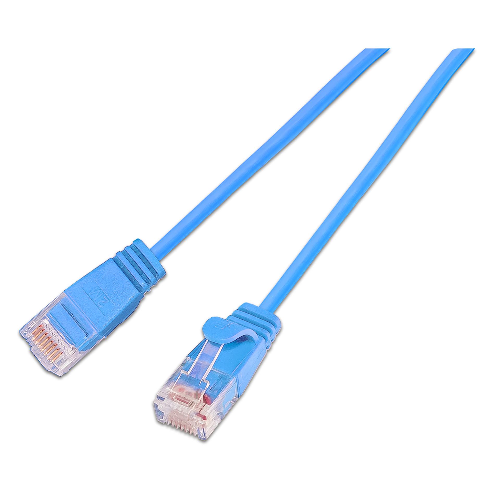 Wirewin Slim Patchkabel: UTP, 2m, blau (U/UTP, CAT6, 2 m) (PKW-LIGHT-K6 2.0 BL)