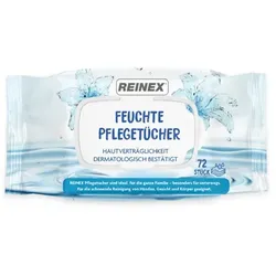 Reinex Hautpflegetücher Regina 72 Stück Feuchttücher mit Aloe Vera und Kamille, dermatologisch bestätigt