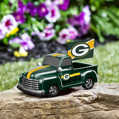 Evergreen NFL Rally Truck Garden Statue with Team Flag