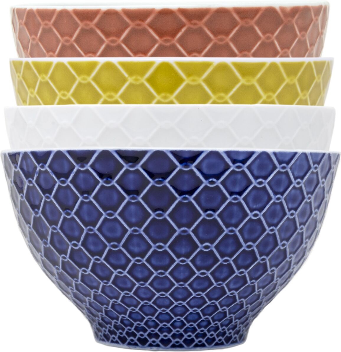 Sargadelos Pack de 4 bowls Rede .  (Grande) Multicolor