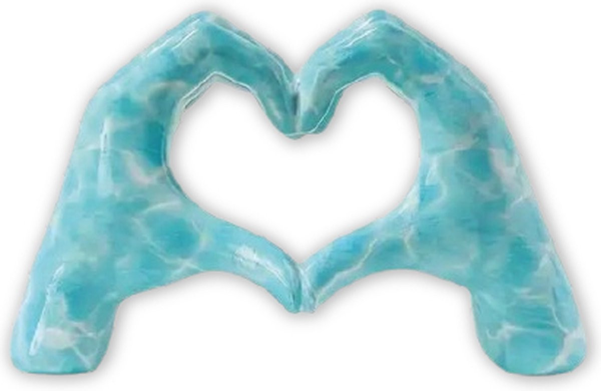 Mauropet Love Sign Hands Beeld Sculptuur Ocean