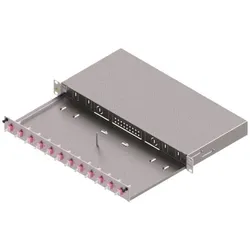 ZVK EasyLan LWL Verteilerfeld Basic LSB0B224Grade C 1HE/12P 12xLC-Duplex OM4, Server Zubehör, Grau