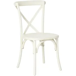 IB Laursen Provence-Stuhl mit Holzsitz, stapelbar, 44.5 x 45 x 90 cm, butter cream