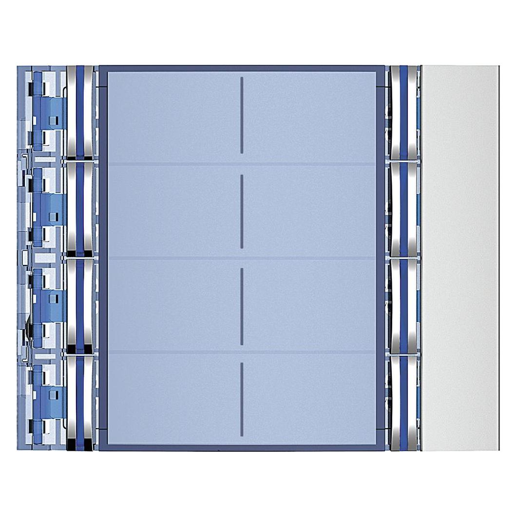 Bticino Abdeckung für Ruftastenmodule von SFERA Aluminium, 8 Ruftasten (352181)