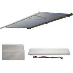 Ersatz-Bezug für Markise H122, Vollkassette Ersatzbezug Sonnenschutz 4x3m ~ Acryl creme