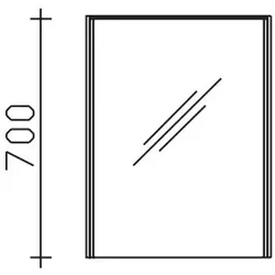 Pelipal Serie 6010 Spiegelschrank 6010-SPS01, B:540, H:709, T:176mm 6010-SPS01
