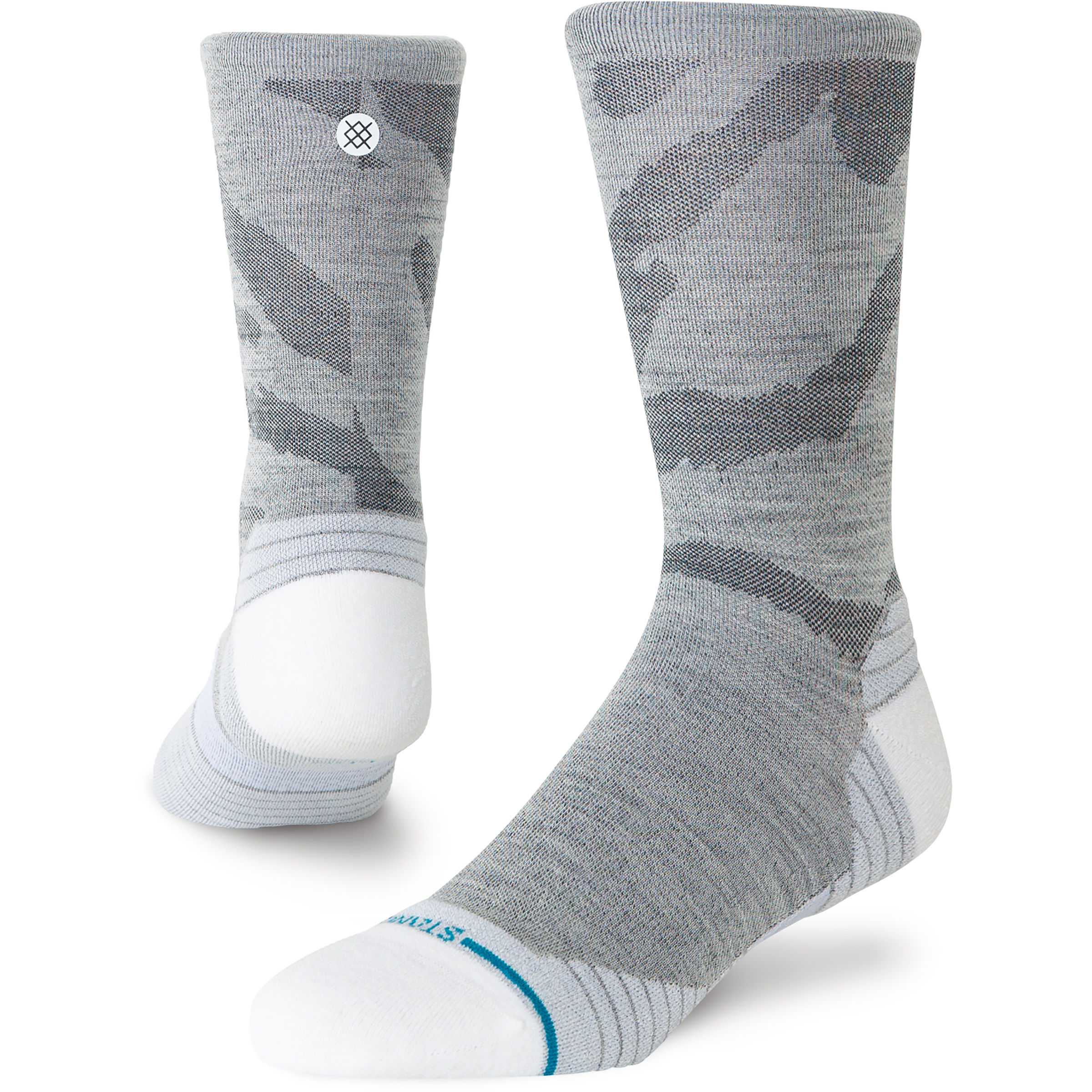 Stance Digi Dash Light Wool Crew Wandersocken grau Größe 43 Camping Hautfreundlich Merinowolle