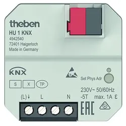 Theben 4942540 KNX 1-fach Heizungsaktor UP, KNX Data Secure HU 1 KNX