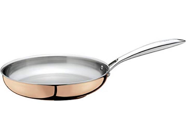Spring 0714856024 Culinox Bratpfanne, Edelstahl, silber, 10 x 27 x 46 cm Kupferaußenschicht, 18/10 Edelstahlinnenraum, dreifacher Aluminiumkern, backofenfest, alle Herdarten, induktionsgeeignet