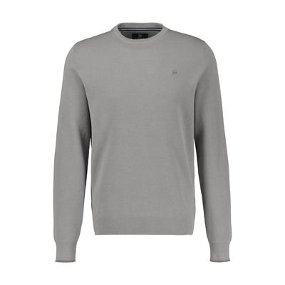 Sweatshirt LERROS "Sweatshirt in sportiver 2-Tone-Optik", Herren, Gr. XL, grau (basalt grau), 100% Baumwolle, Sweatshirts Sweatshirt
