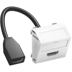 BETTERMANN Gehäuse HDMI 1-fach reinweiß Klemmbef MTS-HD F RW1 mit Beschriftungs Feld