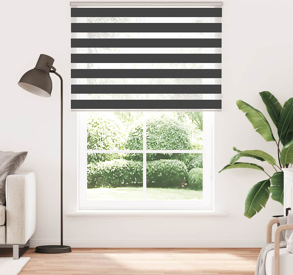 George Oliver Zebra Blind Polyester Black 160cmW x 230cmL