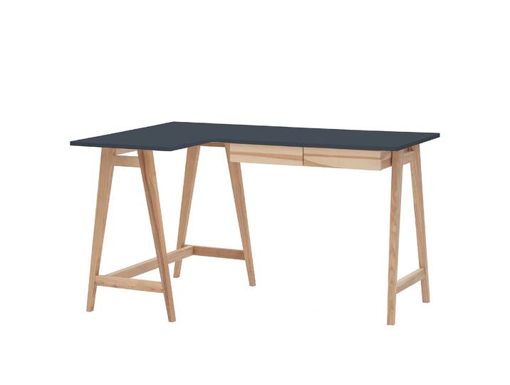 Bureau d’angle 135 x 75 x 85cm Gris/Graphite