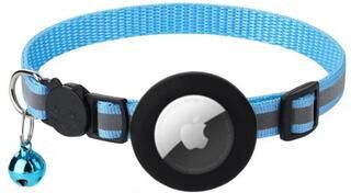 Fusion Finds Peace Of Mind Air Tag Cat Collar With Safety Breakaway Buckle sky Blue