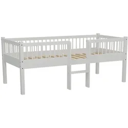 SPIELBETT 90x200 Keeley Eiche Weiß mit Leiter Holz